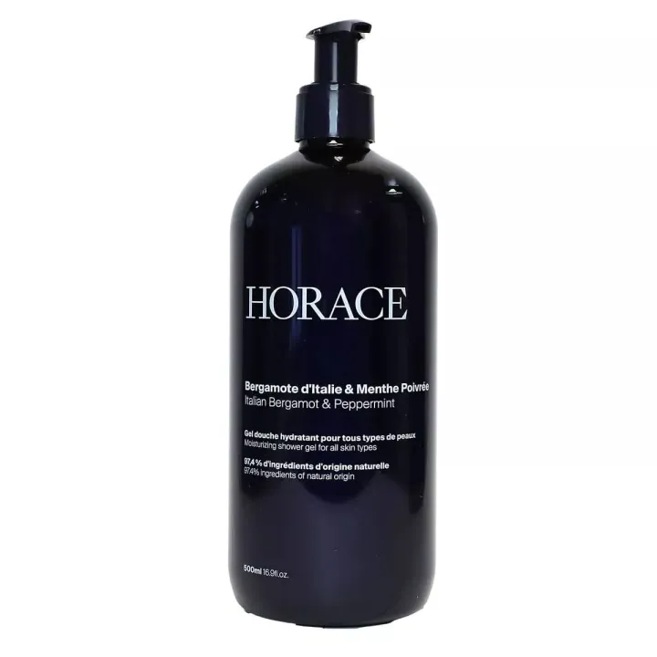Gel douche bergamote d'Italie & menthe poivrée Horace - flacon-pompe de 500ml