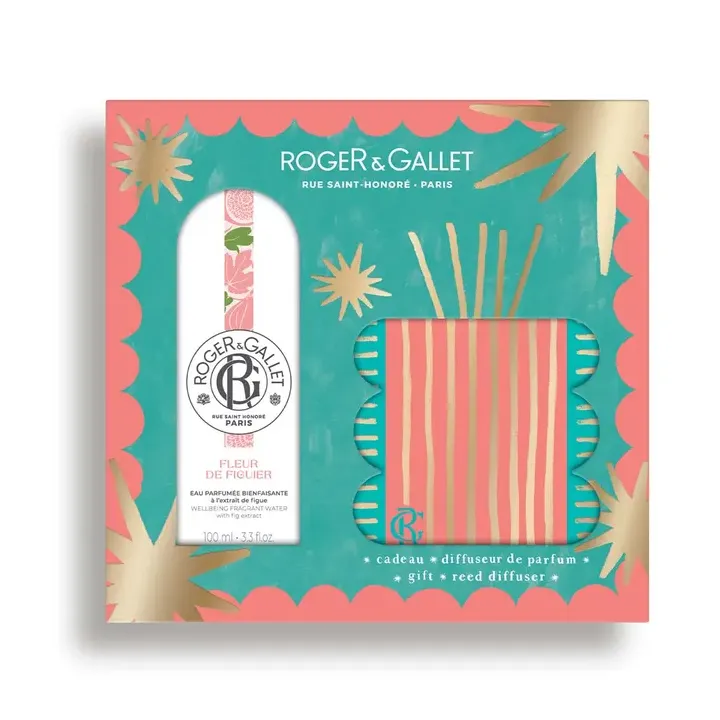 Coffret eau parfumée et diffuseur Fleur de figuier Roger & Gallet - coffret de 2 produits