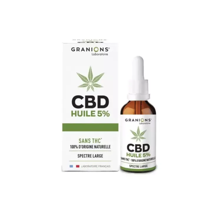 Huile CBD 5% Granions - flacon-pipette de 10ml