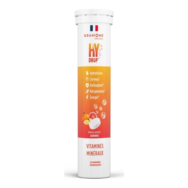 Hydrop solution d'hydratation arôme agrumes Granions - tube de 20 comprimés effervescents