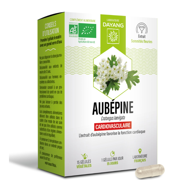 Aubépine cardiovasculaire Dayang - boite de 30 gélules 
