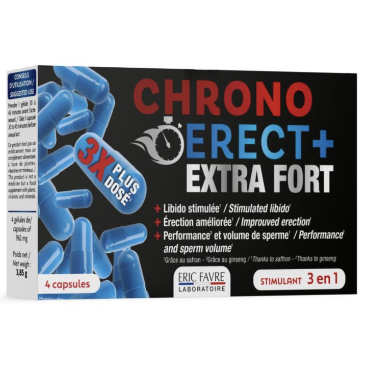 Chrono erect+ extra fort Eric Favre - boite de 4 capsules 