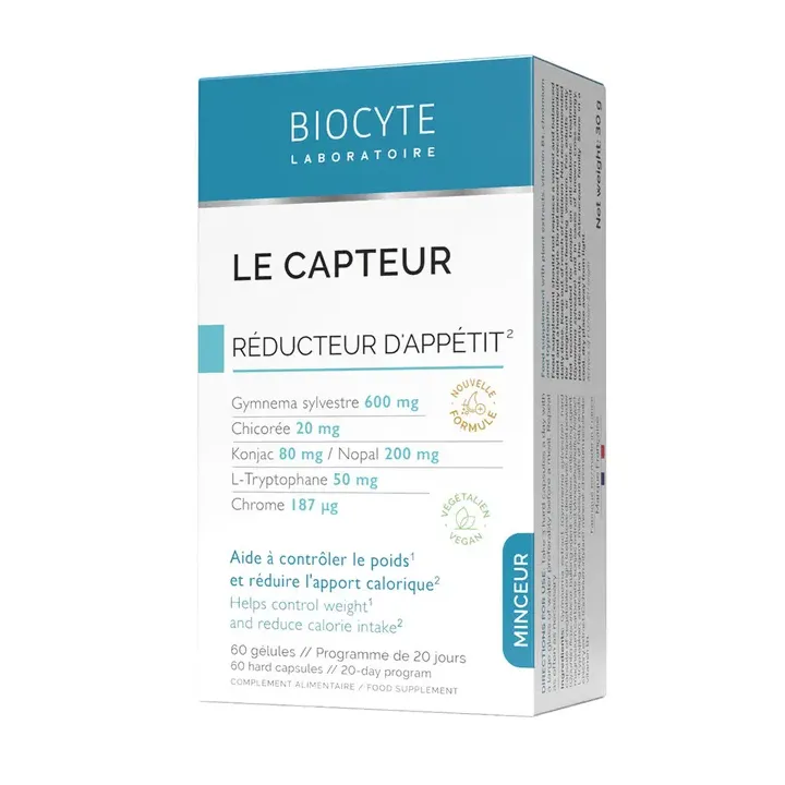 Le capteur réducteur d'appétit Biocyte - boîte de 60 gélules 