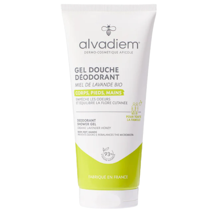 Gel douche déodorant miel de lavande bio Alvadiem - tube de 200ml