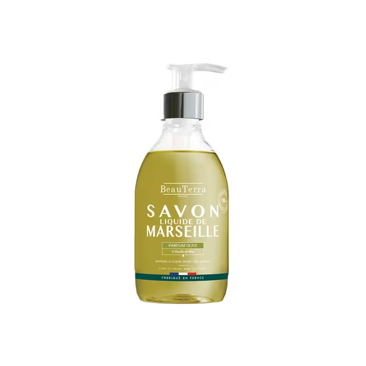 Savon liquide de marseille olive Beauterra - flacon-pompe de 300ml