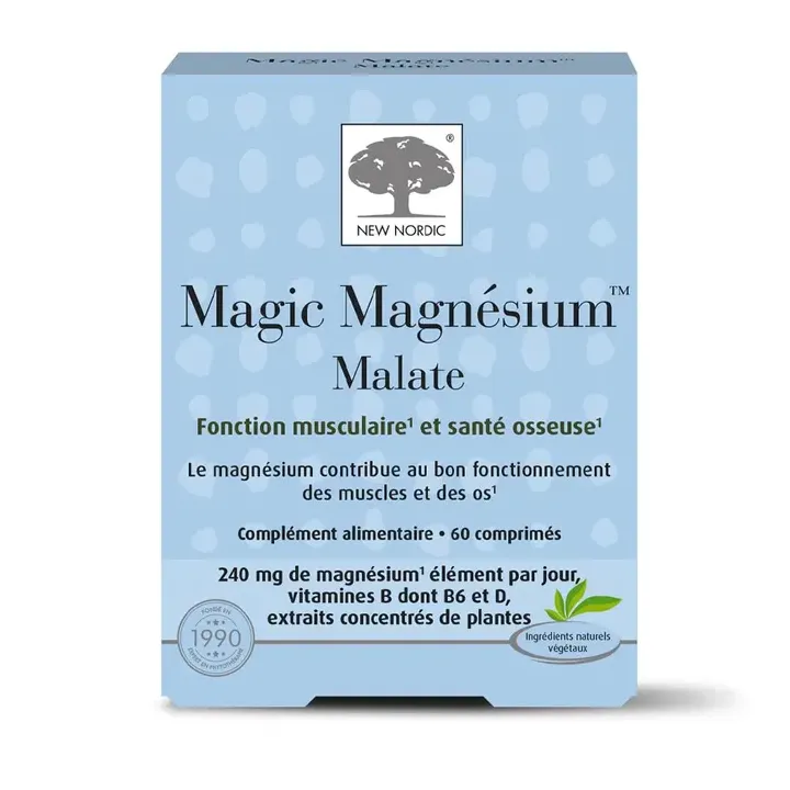 Magic magnésium malate New Nordic - boite de 60 comprimés