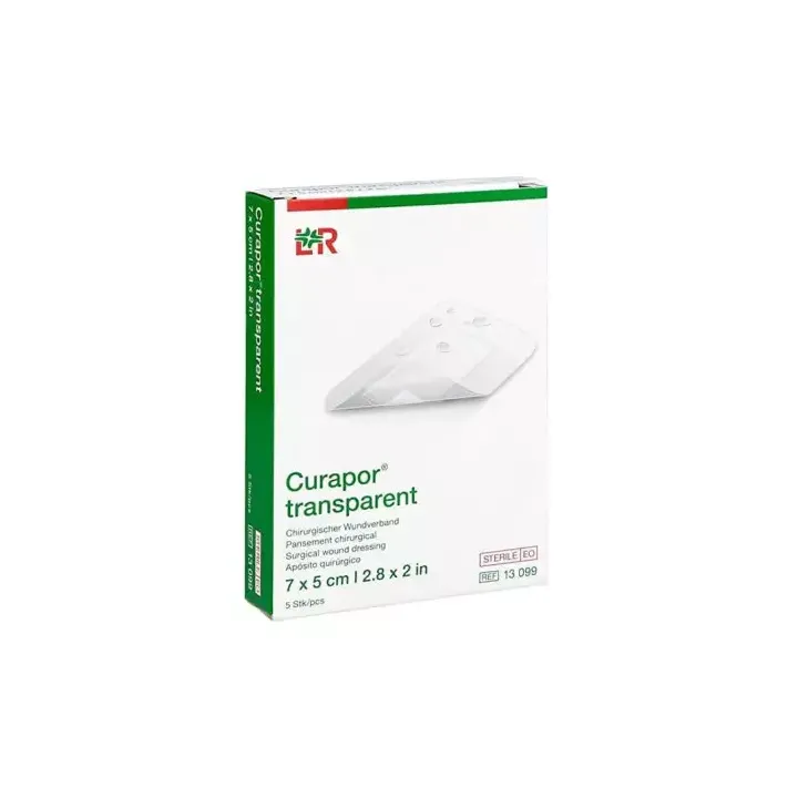 Curapor pansements chirurgicaux stériles transparents Lohmann Rauscher - boite de 5 pansements 8x10cm