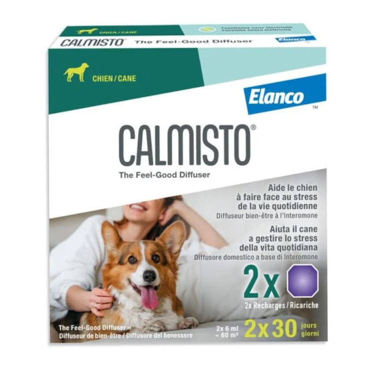 Calmisto recharge pour diffuseur pour chien Elanco - 2 recharges