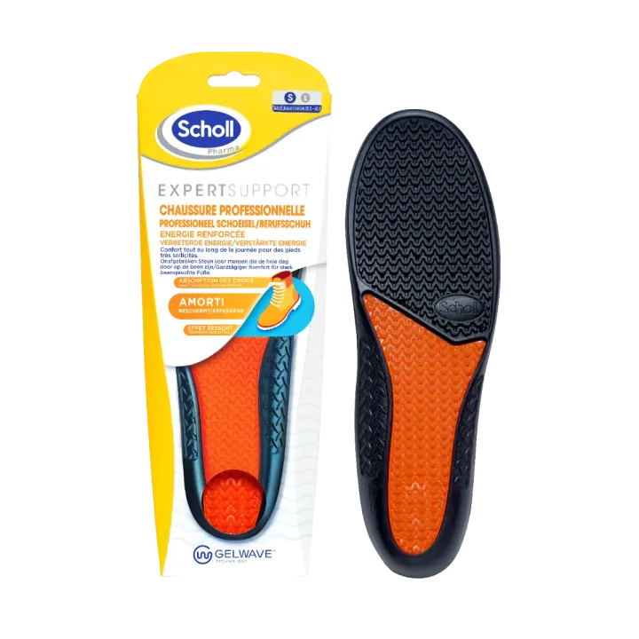 ExpertSupport Semelles Chaussure professionelle taille S Scholl - 1 paire de semelle (pointure 35,5 à 40,5)