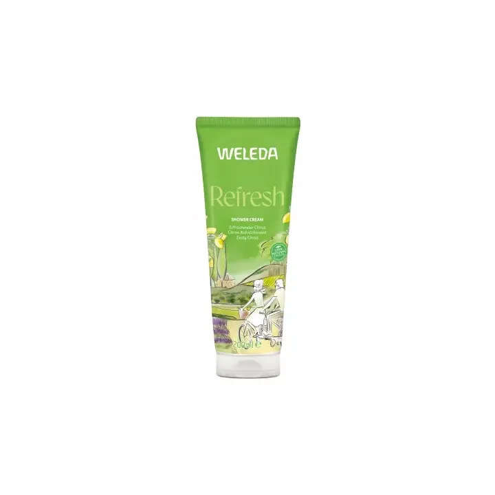 Crème de douche Refresh Citron rafraîchissant Weleda - tube de 200ml