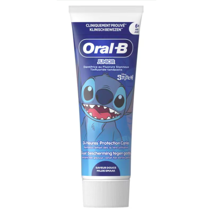 Dentifrice junior protection caries Stitch dès 6 ans Oral-B - tube de 75ml