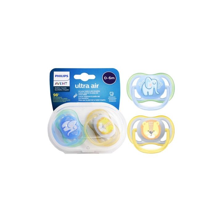Sucette ultra air 0-6 mois Avent - lot de 2 sucettes