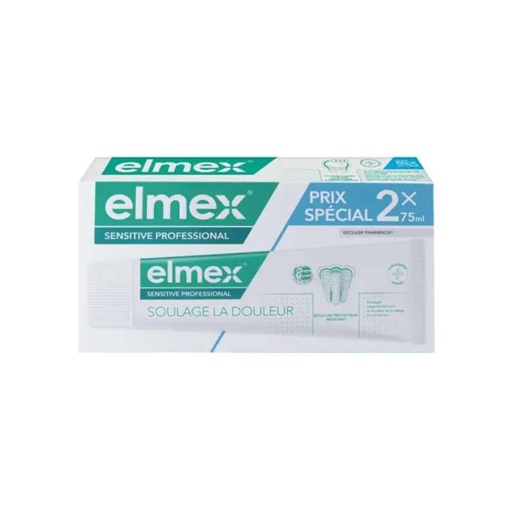 Elmex sensitive professional dentifrice - lot de 2 tubes de 75ml