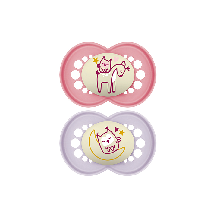 Sucettes Original Nuit +18mois Mam - 2 sucettes 