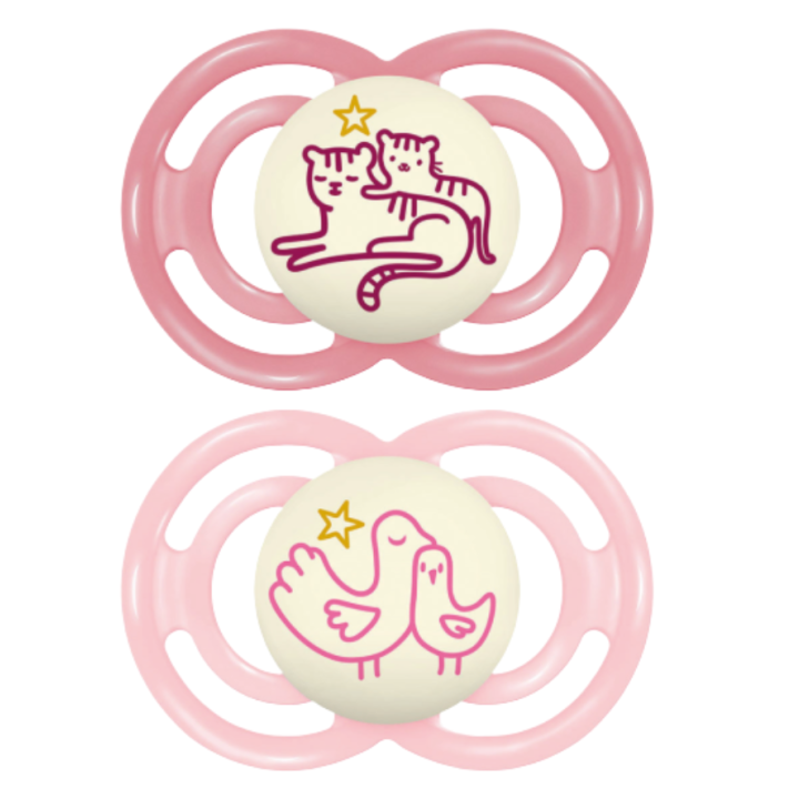 Sucette perfect nuit silicone 18 mois et + Mam - boîte de 2 sucettes 