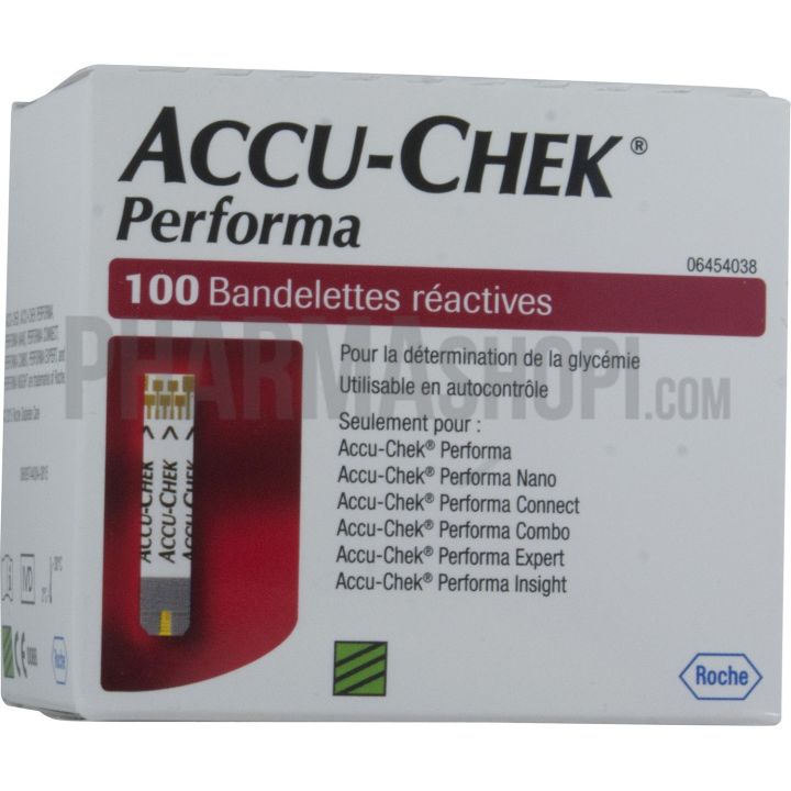 Accu-Chek Performa bandelettes réactives Roche - boite de 100 bandelettes