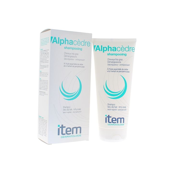 Alphacèdre Shampoing cheveux très gras Item Dermatologie - tube de 200 ml