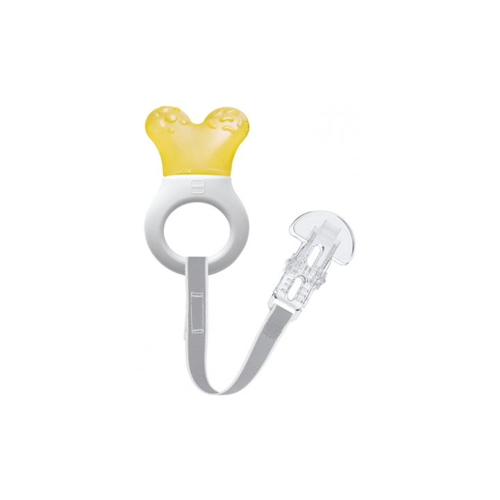 Anneau de dentition réfrigérant avec attache 2 mois et + MAM -  un anneau de dentition