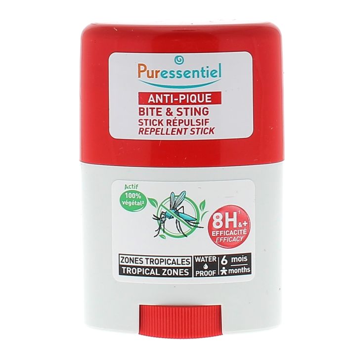 Anti-Pique Stick répulsif waterproof zones tropicales Puressentiel - stick de 20ml