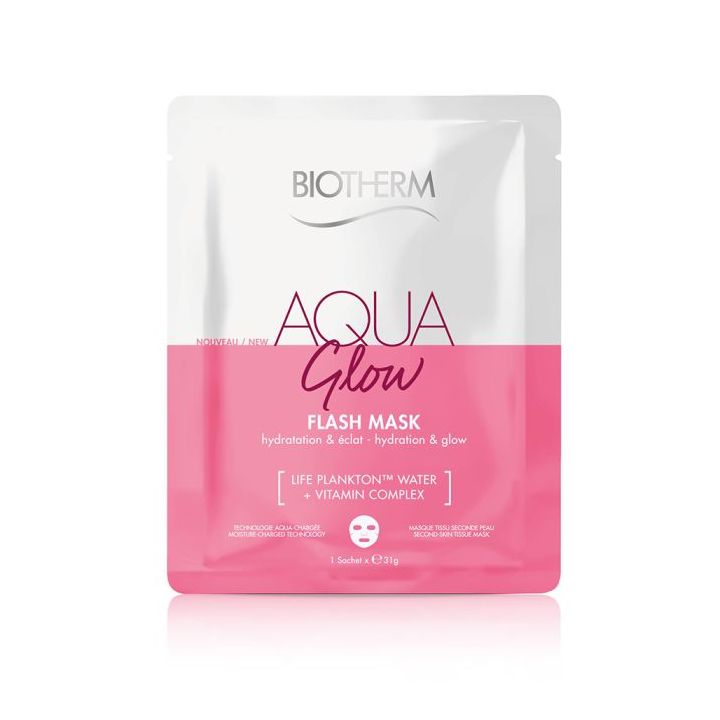 Aqua Glow Masque tissu éclat et hydratation Biotherm - un masque
