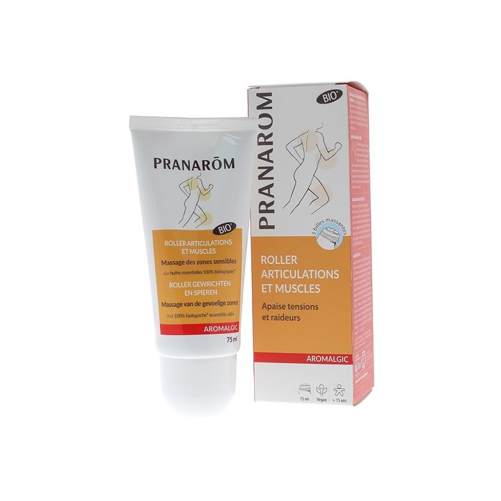 Aromalgic Roller articulations et muscles bio Pranarôm - tube de 75 ml