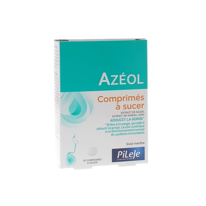 Azéol Adoucit la gorge Pileje - boîte de 30 comprimés