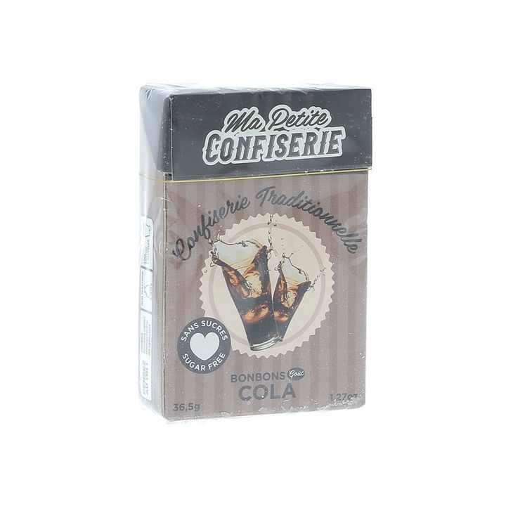 Bonbons au cola sans sucre Ma Petite Confiserie - boite de 36,5 g
