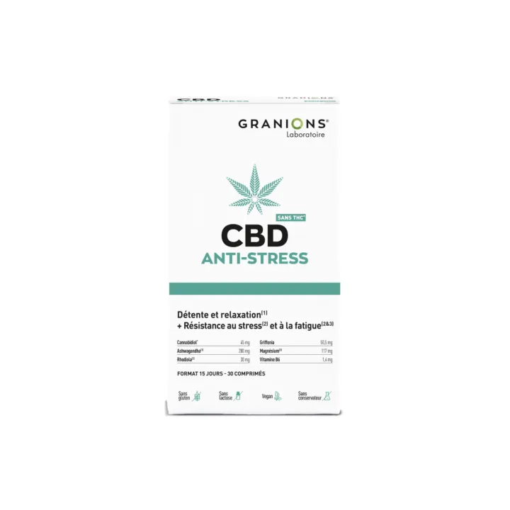 CBD Anti-stress Granions - boite de 30 comprimés