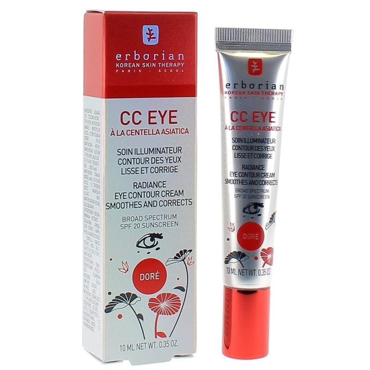 CC Eye soin illuminateur contour des yeux Erborian - Teinte : Doré - tube de 10 ml