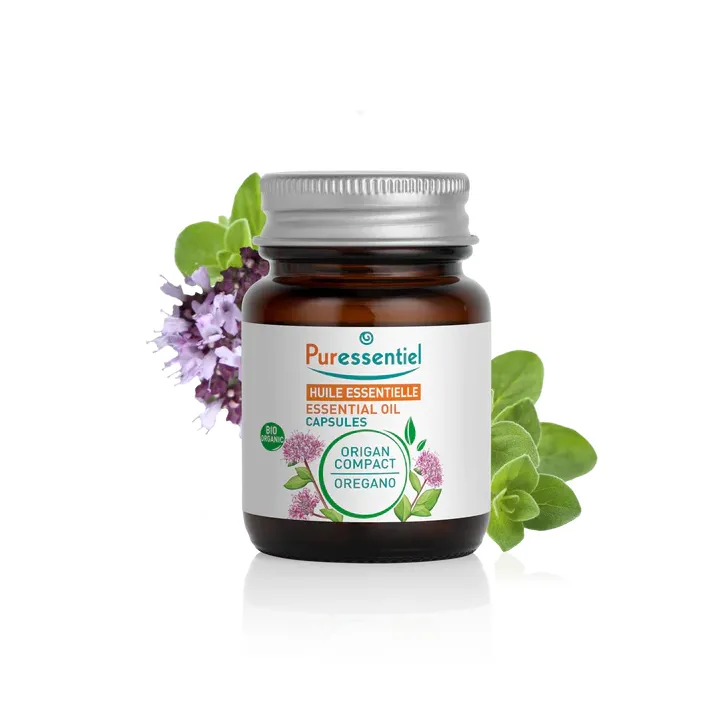 Capsules d'huile essentielle d'origan compact Puressentiel - boîte de 60 capsules