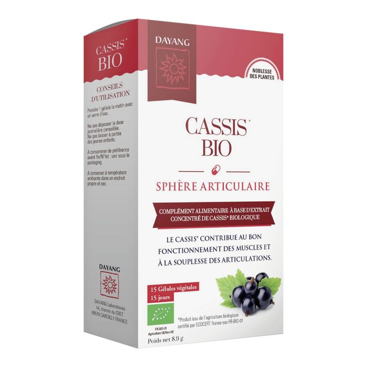 Cassis Bio sphère articulaire Dayang - Boîte de 15 gélules