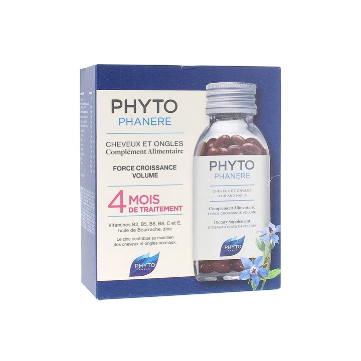 Phytophanère Cheveux et Ongles Phyto - lot de 2x120 capsules