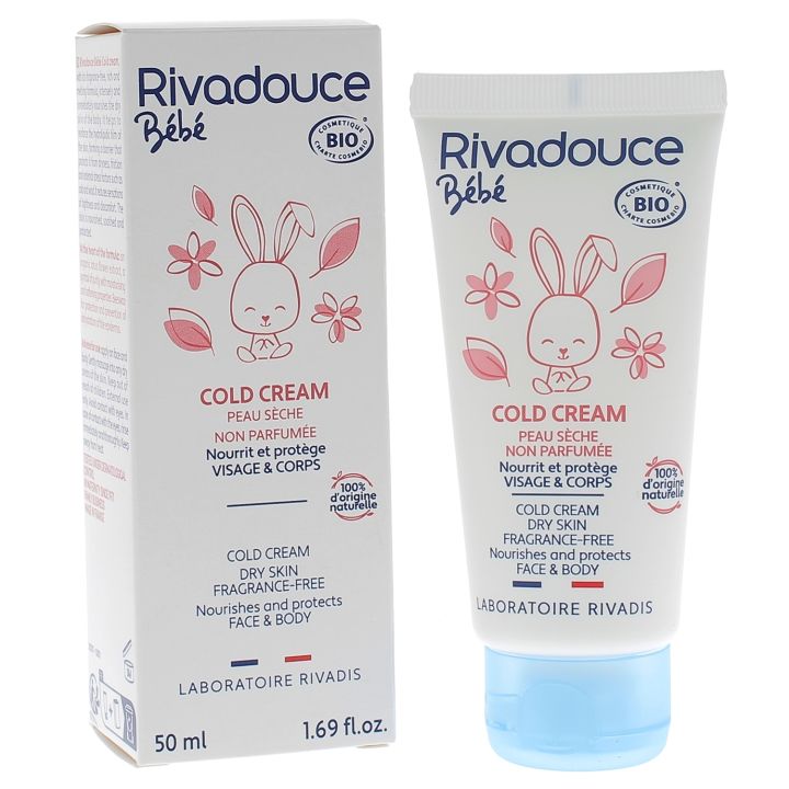Cold cream bio bébé Rivadouce - tube de 50 ml