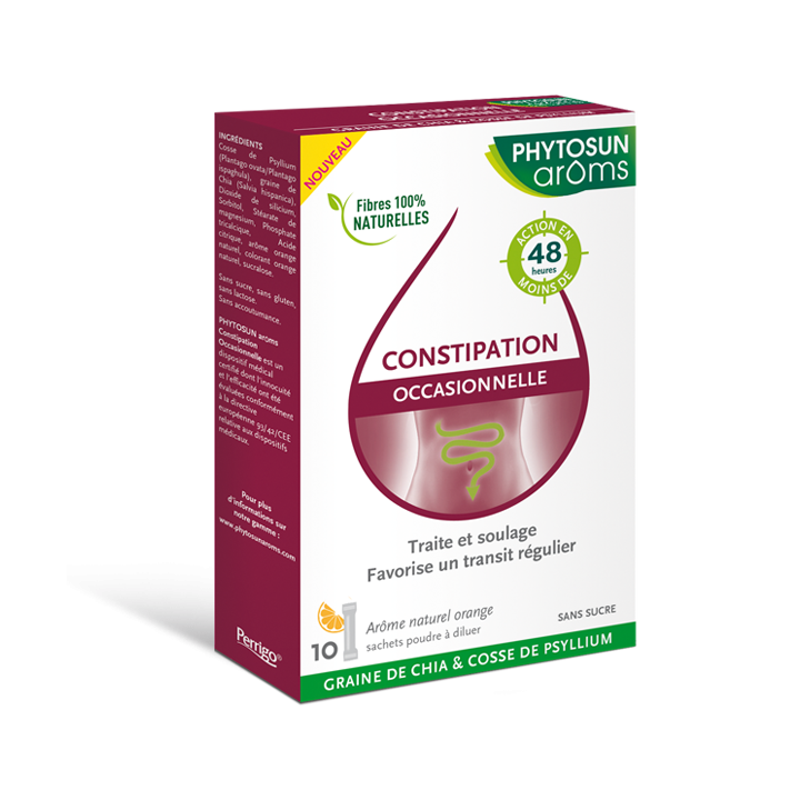 Constipation occasionnelle Phytosun Arôms - boîte de 10 sachets poudre
