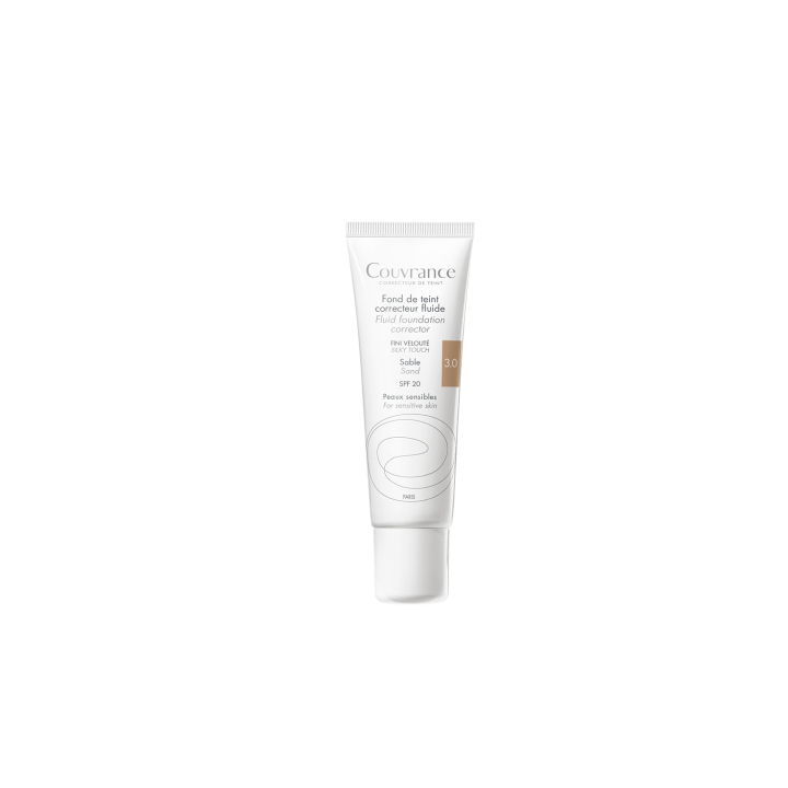 Couvrance fond de teint correcteur fluide Sable 3.0 Avène - Tube de 30 ml