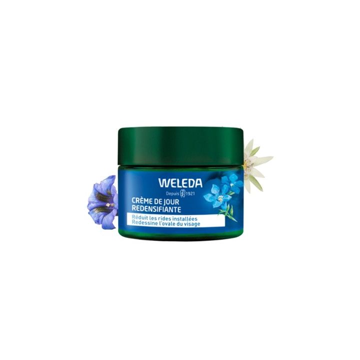 Crème de jour redensifiante Gentiane bleue & edelweiss Weleda - pot de 40 ml