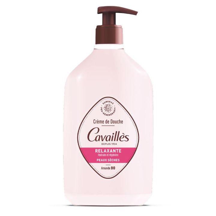 Crème de douche relaxante beurre d'amande et rose Rogé Cavaillès - flacon de 750 ml
