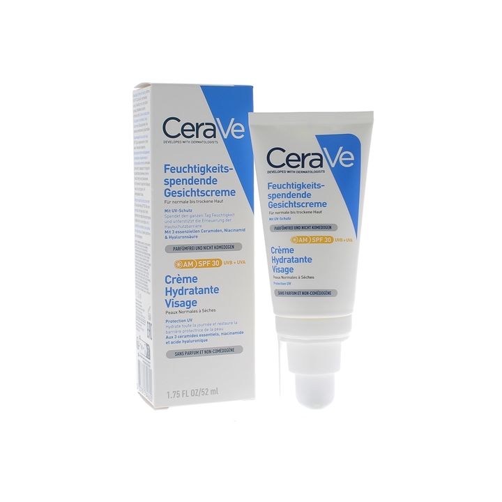 Crème hydratante visage SPF 30 CeraVe - tube de 52 ml