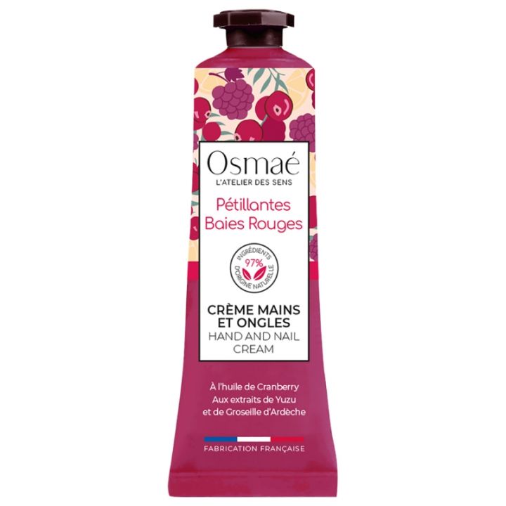 Crème mains et ongles Pétillantes baies rouges Osmaé - tube de 30 ml