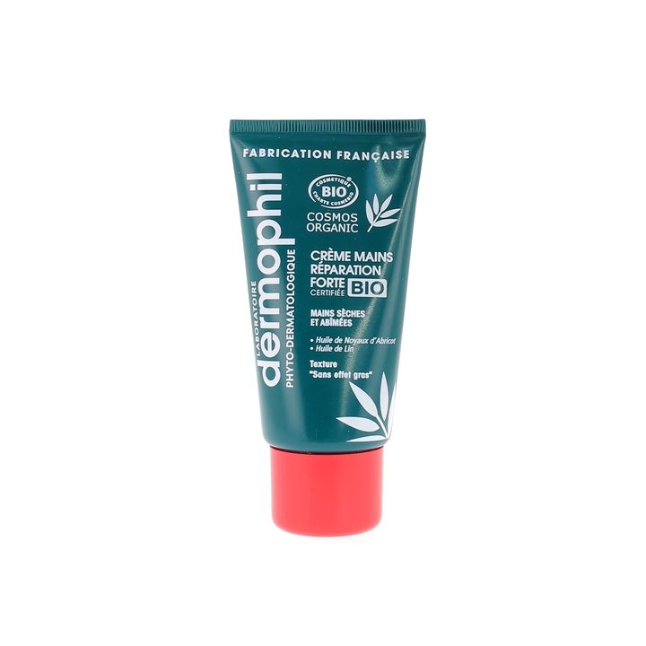 Crème mains réparation forte bio Dermophil Indien - tube de 75ml
