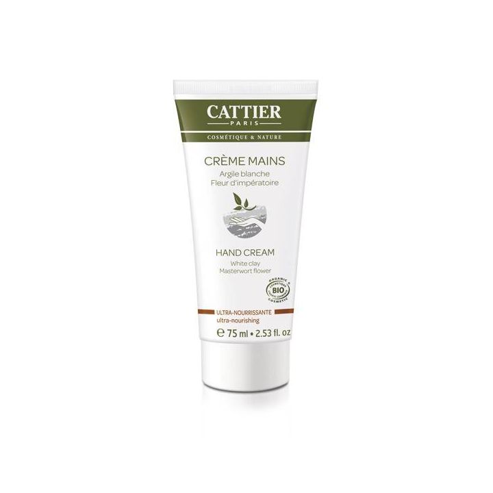 Crème mains ultra-nourrissante bio Cattier - tube 75 ml