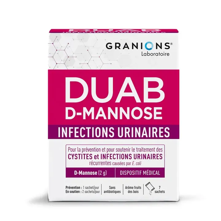 DUAB D-Mannose infections urinaires Granions - boîte de 7 sachets