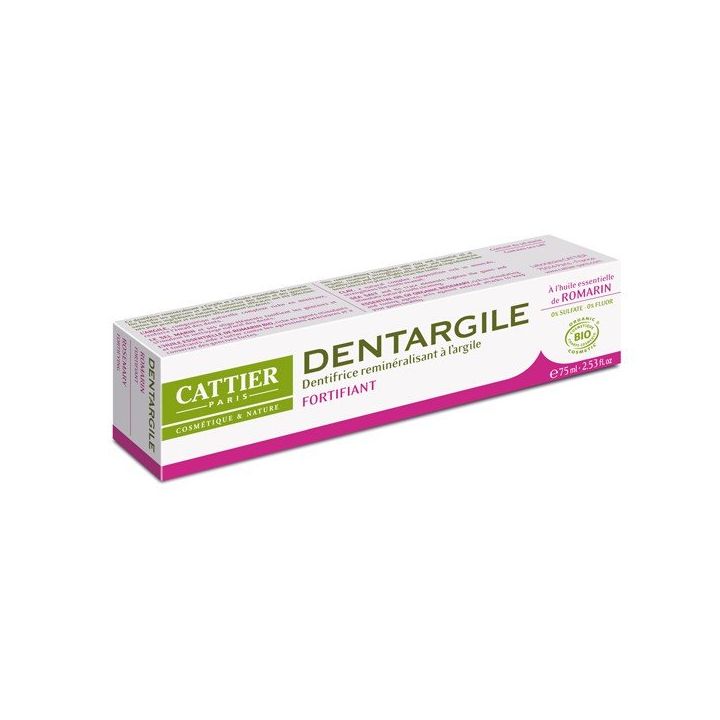 Dentargile dentifrice fortifiant Romarin Bio Cattier - tube 75 ml
