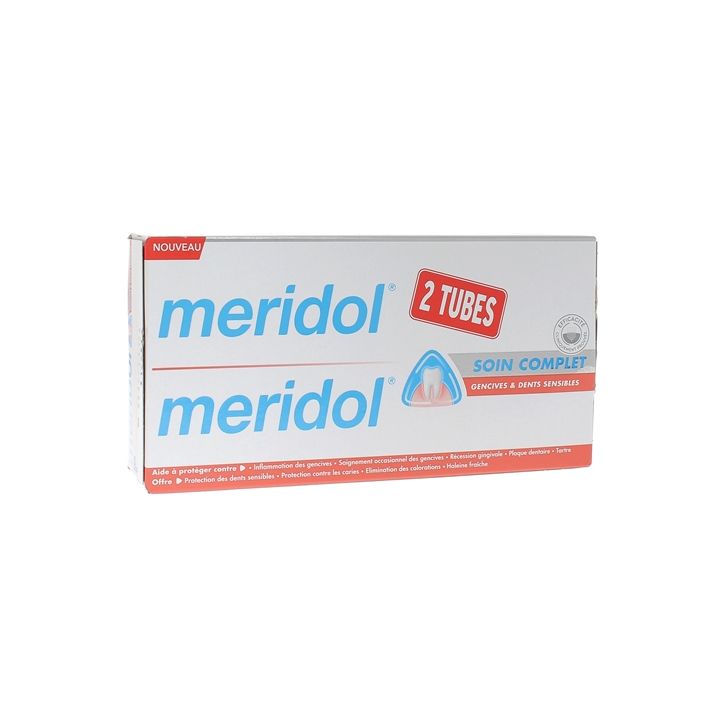 Dentifrice Soin complet Meridol - lot de 2 tubes de 75ml