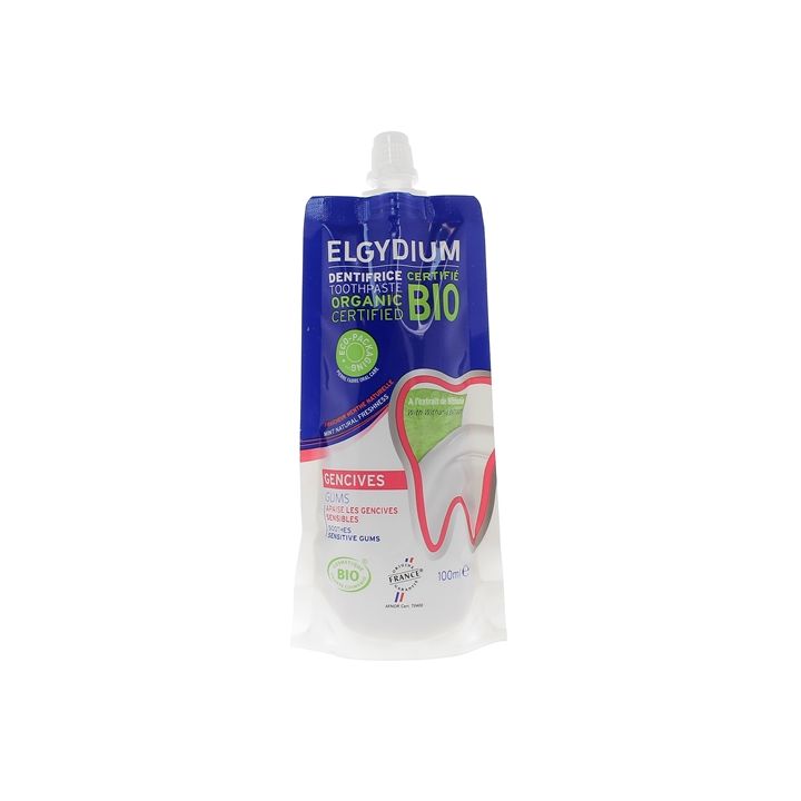Dentifrice bio éco conçu Gencives Elgydium - tube de 100ml