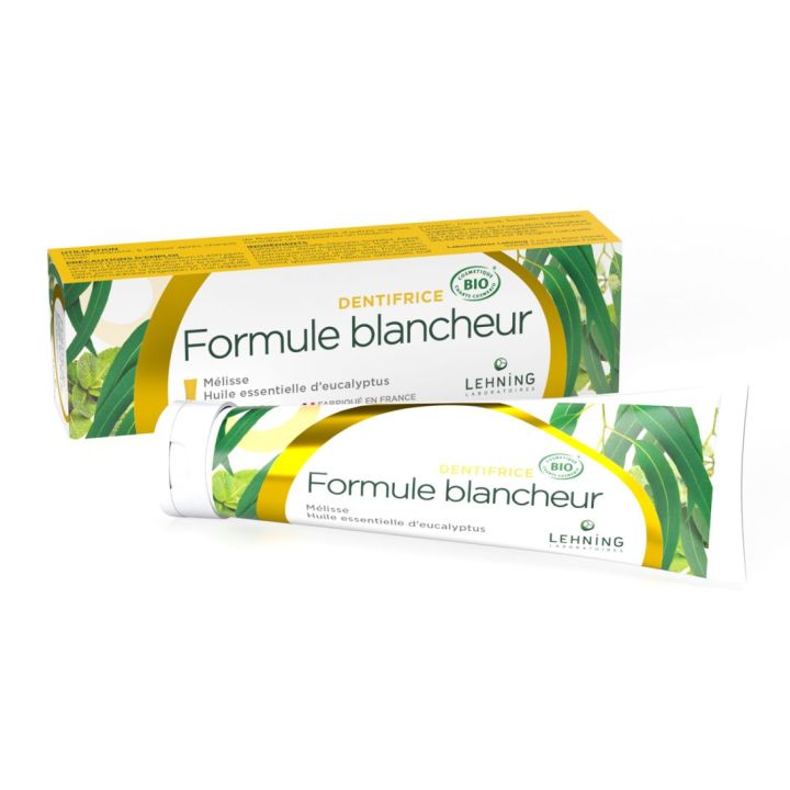Dentifrice bio formule blancheur Lehning - tube de 80g