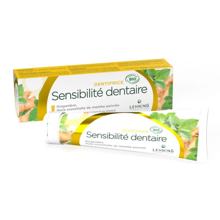 Dentifrice sensibilité dentaire bio Lehning - tube de 80g