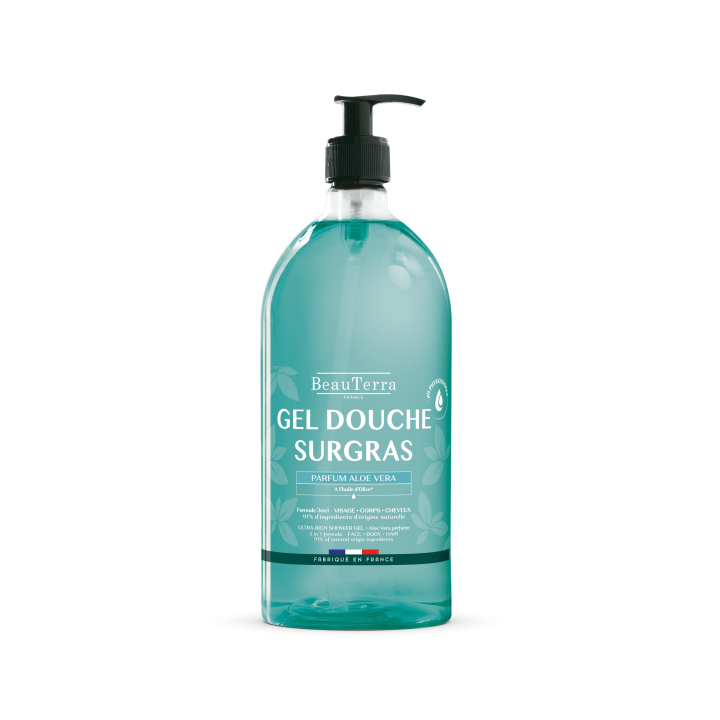 Gel douche surgras Aloe Vera Beauterra - flacon de 1 L