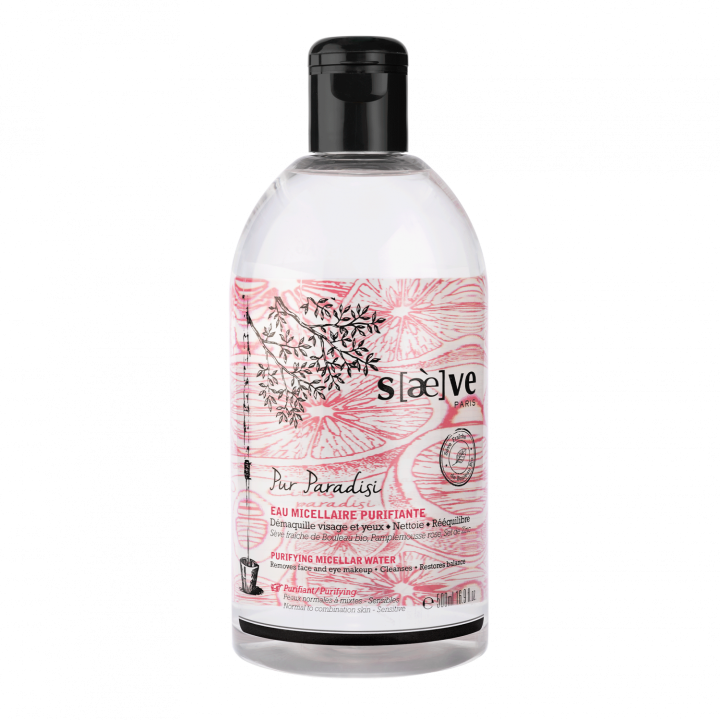 Eau micellaire purifiante pur paradisi Saeve - flacon de 500 ml