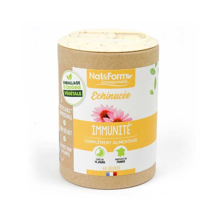 Echinacée défenses naturelles Ecoresponsable Nat&Form - Boite de 60 gélules